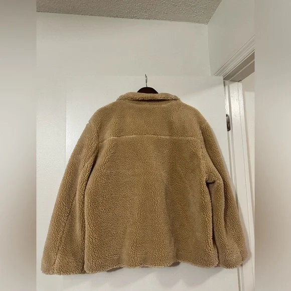 Italic Women’s Sherpa Teddy Zip-Up Jacket Fawn size XL - Picture 6 of 8